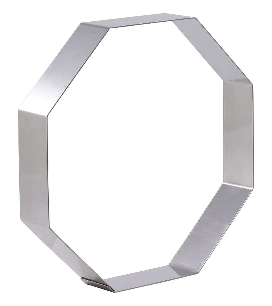 Cadre à mousse inox hexagone 18 cm H.4.5 cm Matfer - 372203