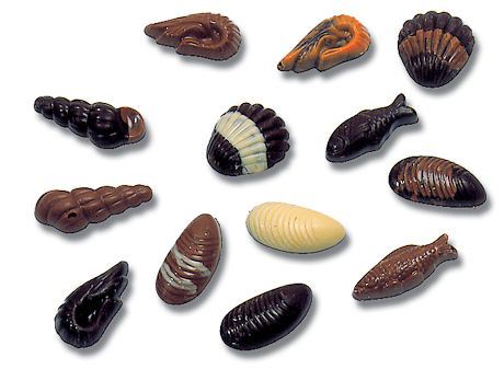 Plaque chocolat 20 empreintes friture fruits de mer 9 g Matfer - 380200