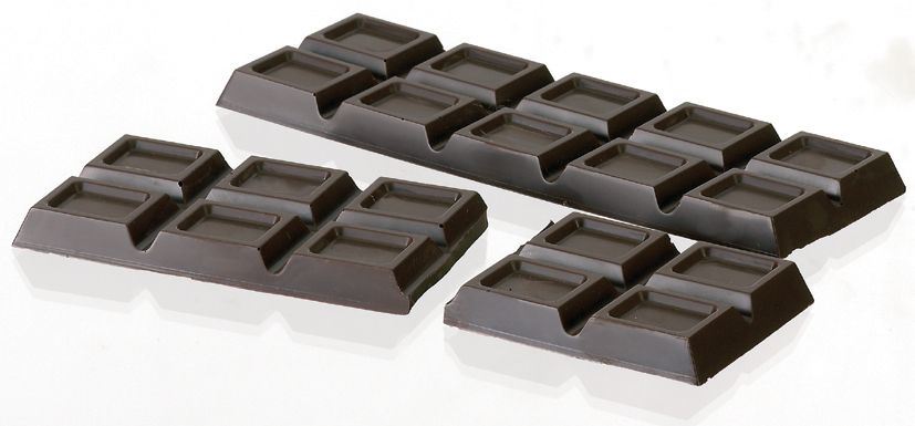 Plaque chocolat 2 tablettes de 200 g 10 carrés Matfer - 380238
