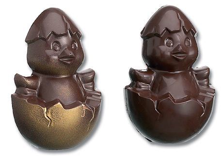 Moule chocolat 4 empreintes 2 poussins 11 cm Matfer - 382006