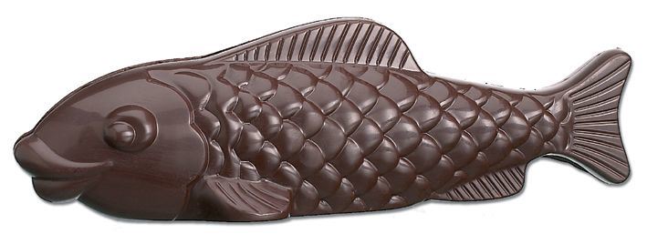 Moule chocolat 2 empreintes pour 1 poisson 24 x 7.5 cm - 382018
