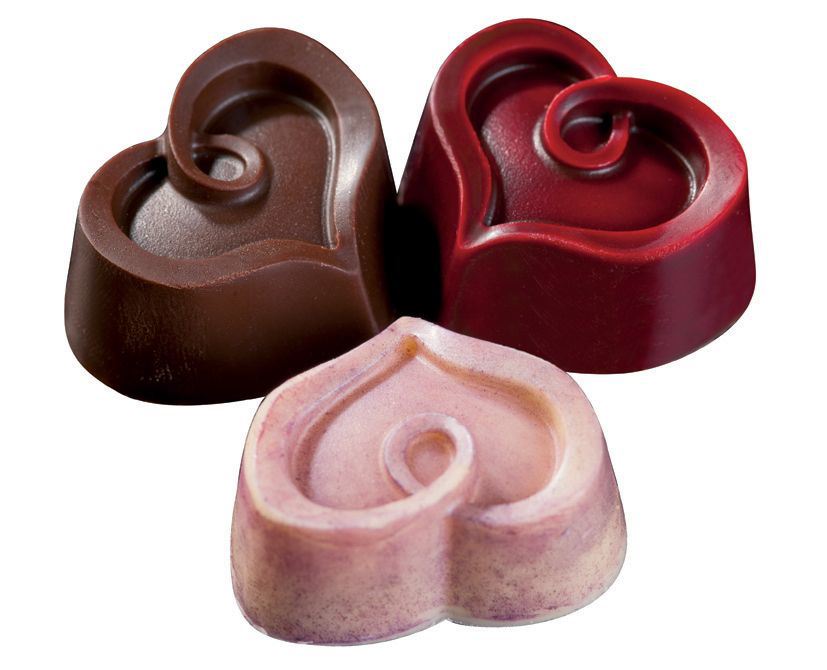 Plaque chocolat 30 empreintes coeurs 6 g Matfer - 380269