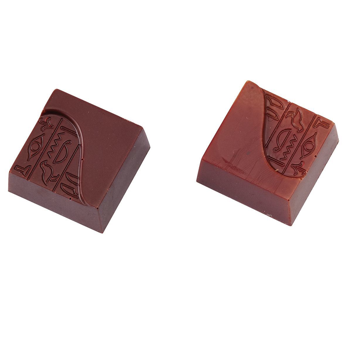Plaque chocolat 24 empreintes bonbons carrés hiéroglyphes 8 g Matfer - 383307