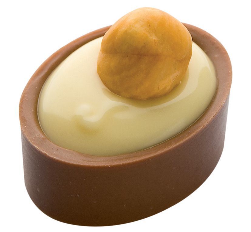 Plaque chocolat 24 empreintes coques ovales 9 g Matfer - 383502