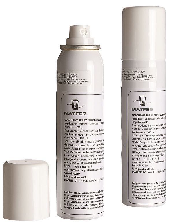 Colorant alimentaire spray or nacré 100 ml Matfer - 410236