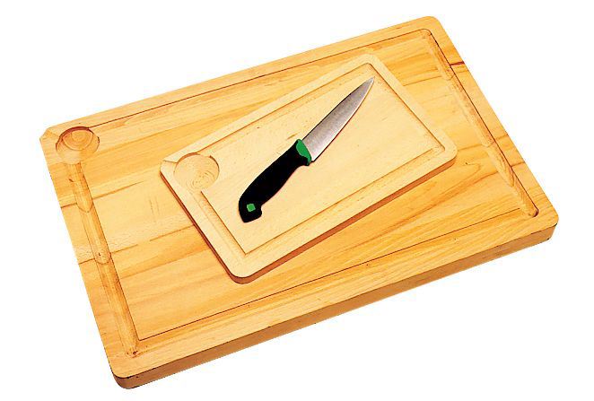 Planche à découper bois hêtre avec rigole 40 x 24 cm Matfer - 72495