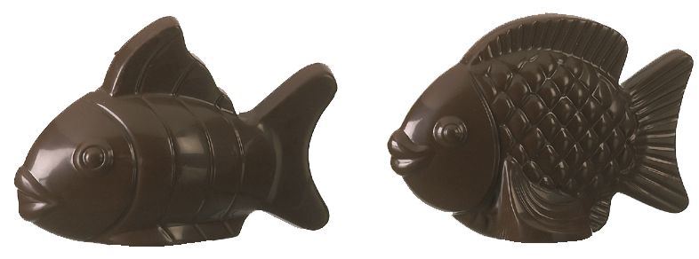 Moule chocolat 4 empreintes pour 2 poissons assortis 17.6 cm Matfer - 382008