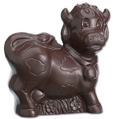 Moule chocolat 2 empreintes pour 1 vache 15 cm Matfer - 382011