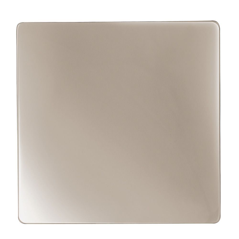 Assiette plate carrée Purity Grands Chefs taupe 28 x 28 cm Chef & Sommelier