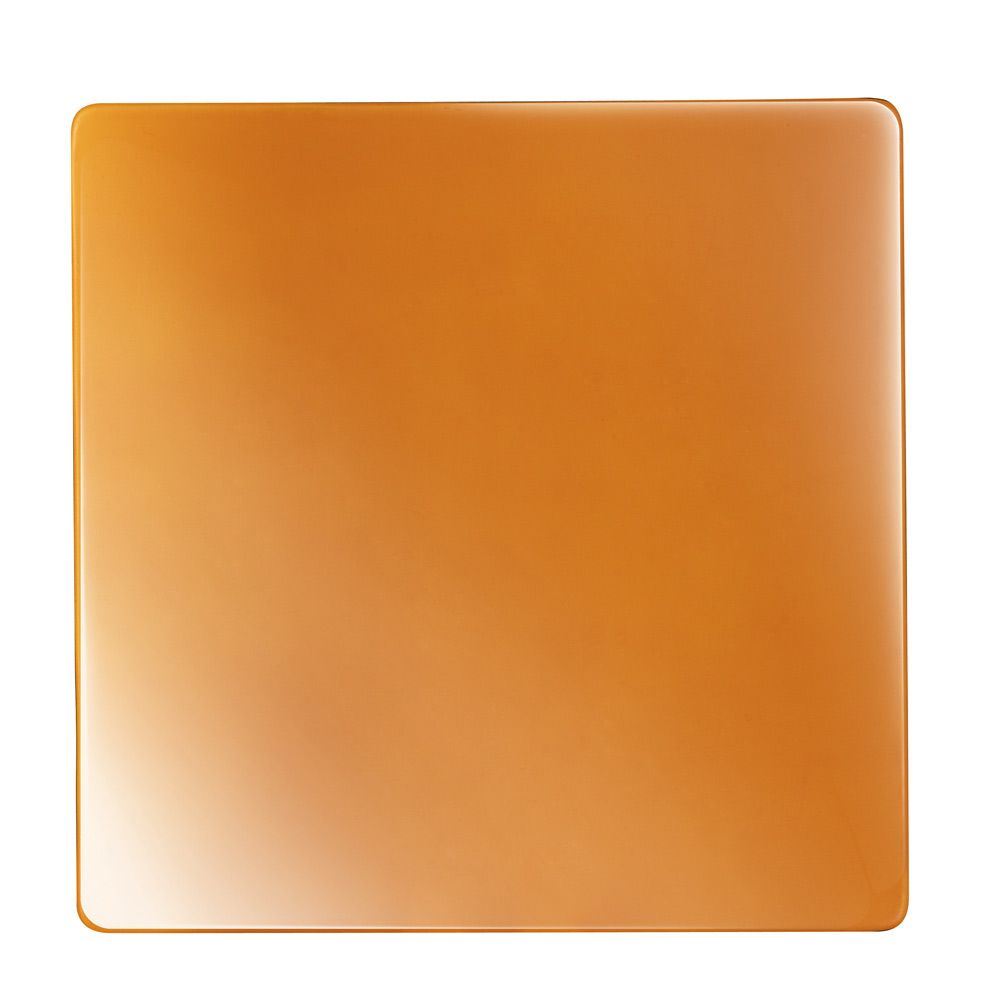 Assiette plate carrée Purity Grands Chefs caramel 28 x 28 cm Chef & Sommelier