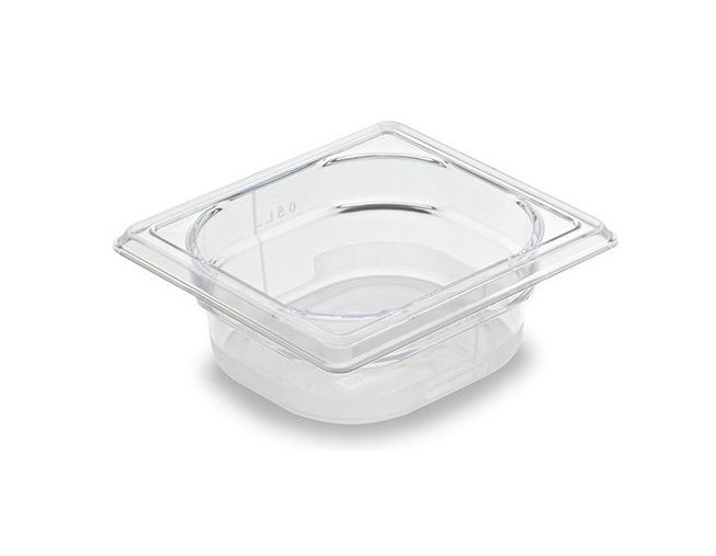 Bac gastro copolyester Cristal+ GN1/6 H.6.5 cm Bourgeat