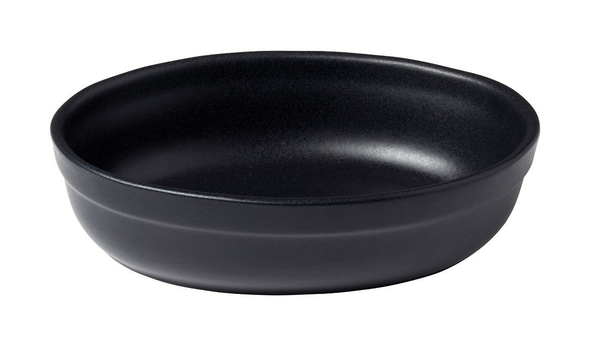 Plat de cuisson céramique ovale noir 18 x 10.5 cm x 6