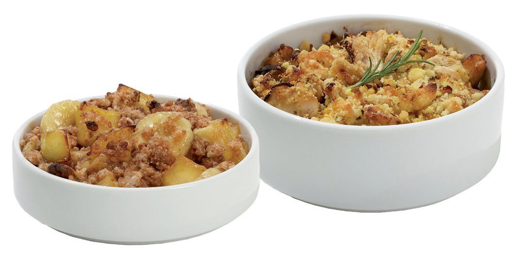 Plat à gratin empilable blanc 14 cm x 3