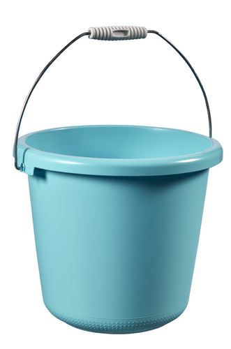 Seau anse métal turquoise 10 L