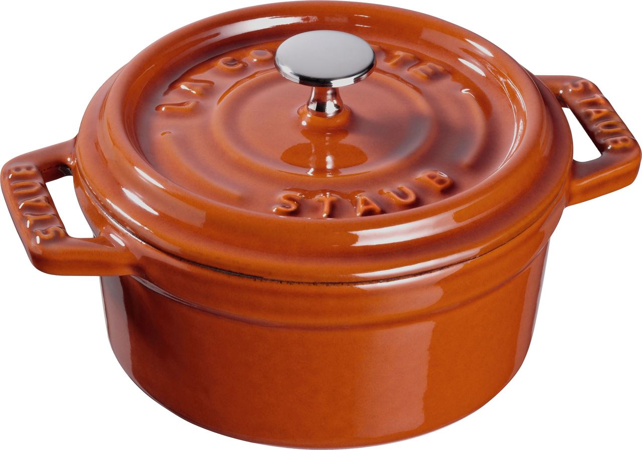 Mini-cocotte fonte ronde cannelle 10 cm Staub