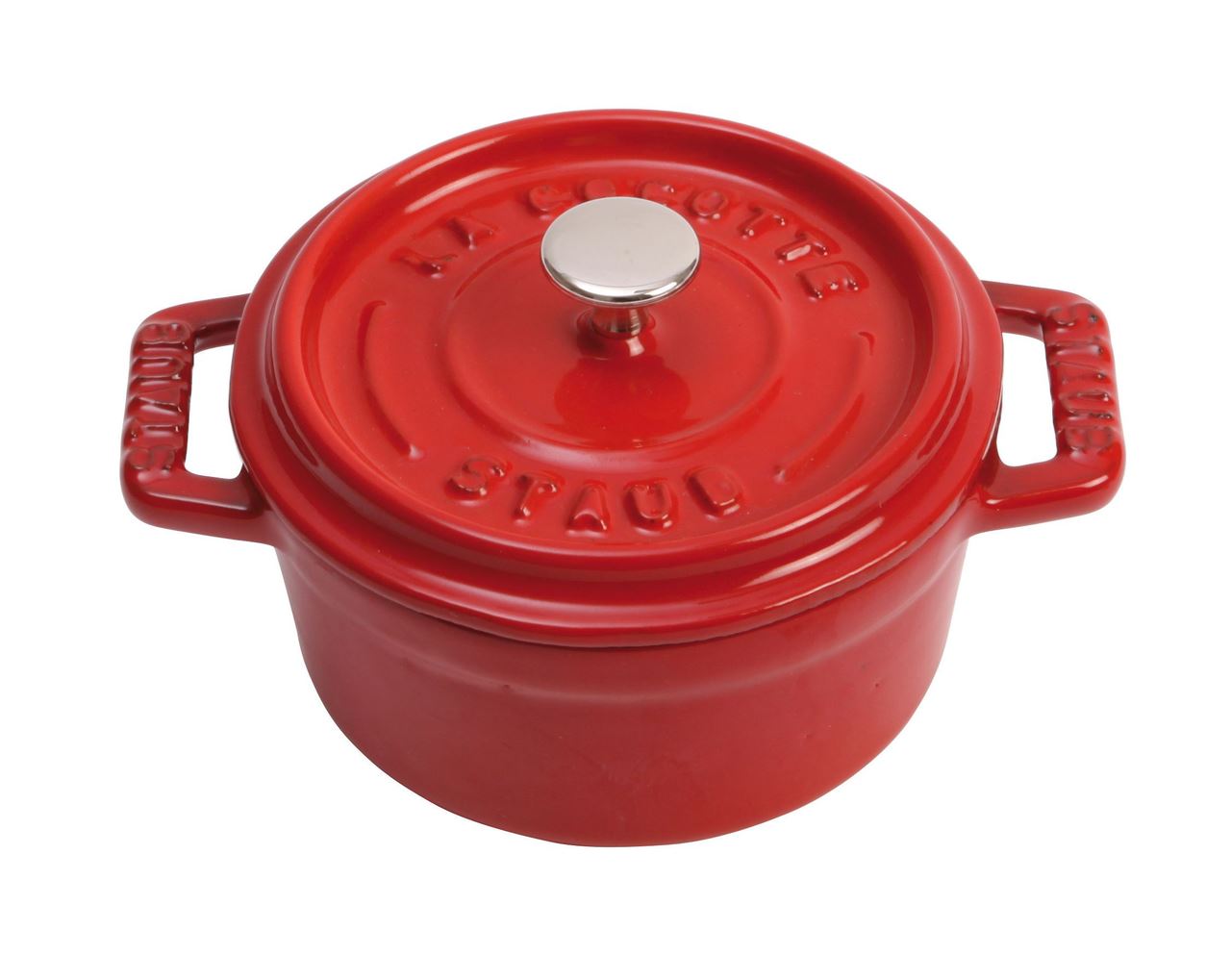 Mini-cocotte fonte ronde cerise 10 cm Staub