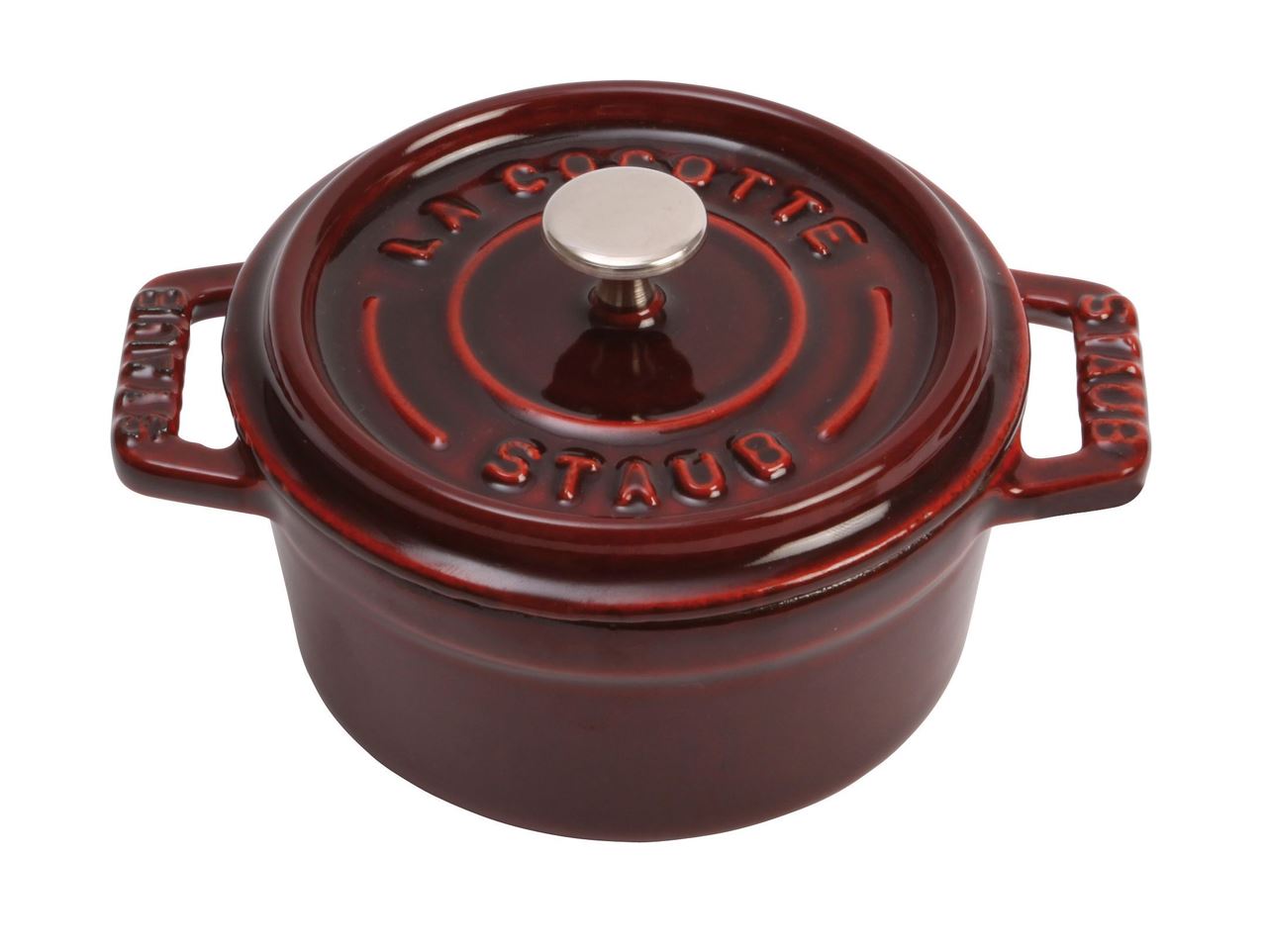 Mini-cocotte fonte ronde grenadine 10 cm Staub