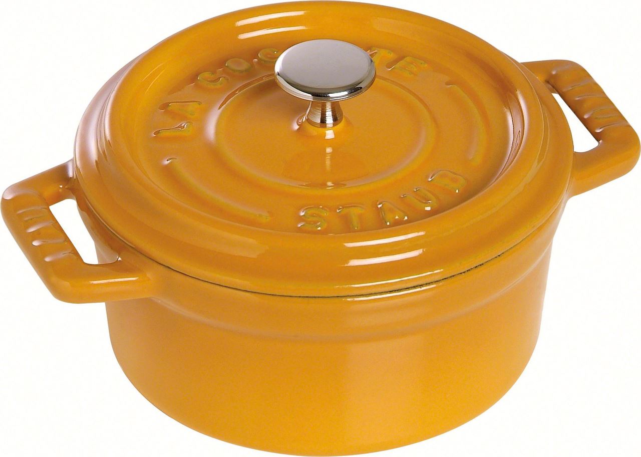 Mini-cocotte fonte ronde moutarde 10 cm Staub