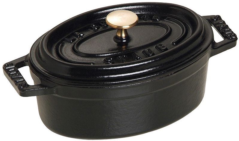 Mini-cocotte fonte ovale noir 11 cm Staub