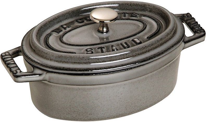 Mini-cocotte fonte ovale gris 11 cm Staub