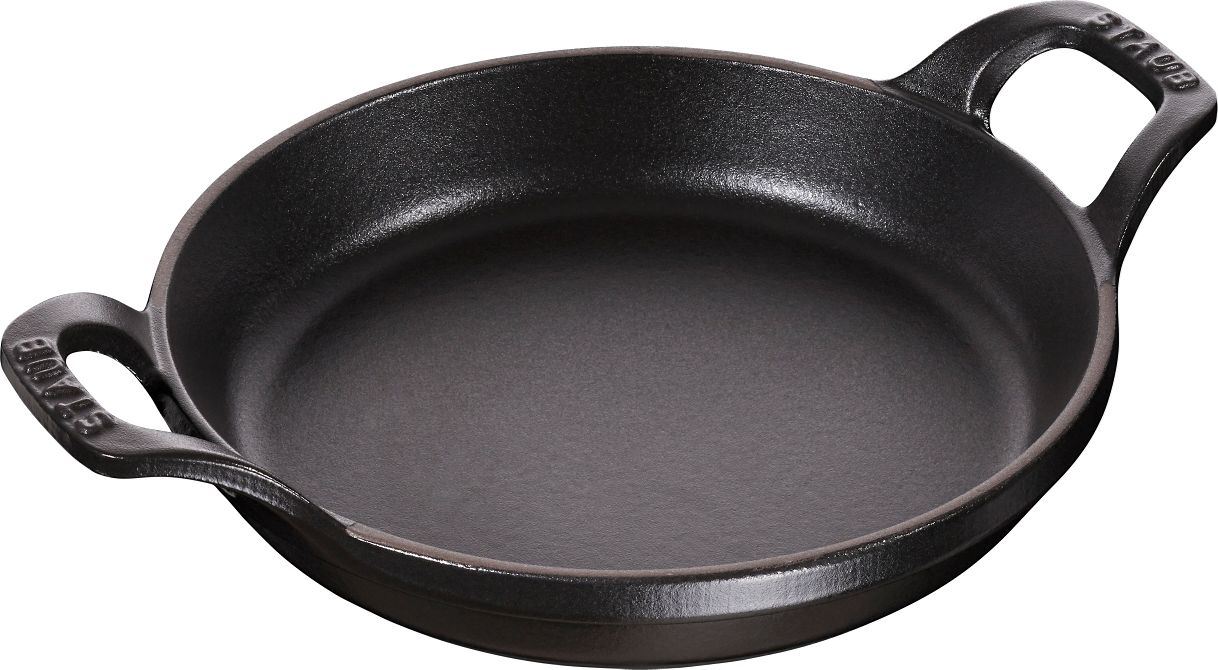 Assiette en fonte ronde noire 16 cm Staub