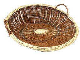 Corbeille de présentation osier brut Turbo 58 x 56 cm