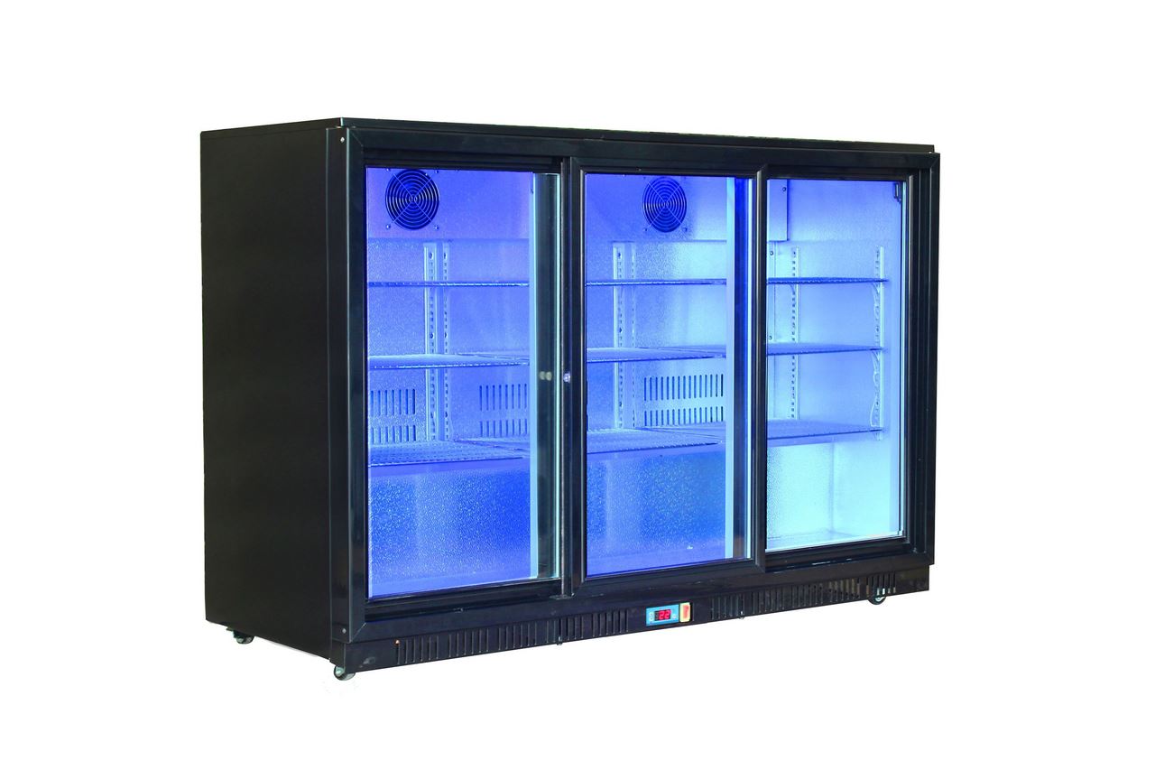 Arrière de bar LED HBC2003G 3 portes coulissantes Horeca Select