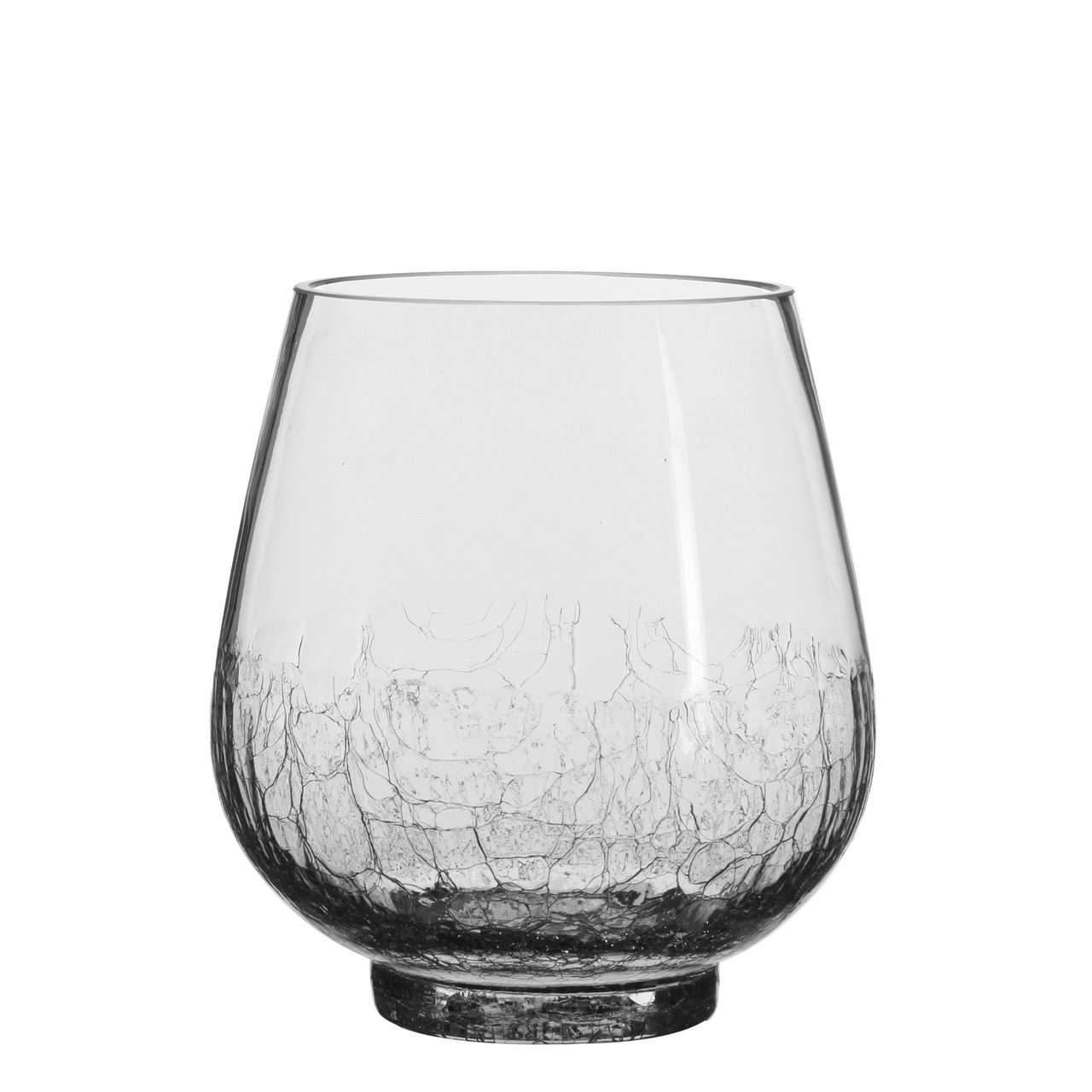 Vase en verre craquelé transparent 20 cm