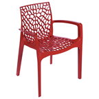 METRO PROFESSIONAL Fauteuil de terrasse Saphir rouge Grand Soleil