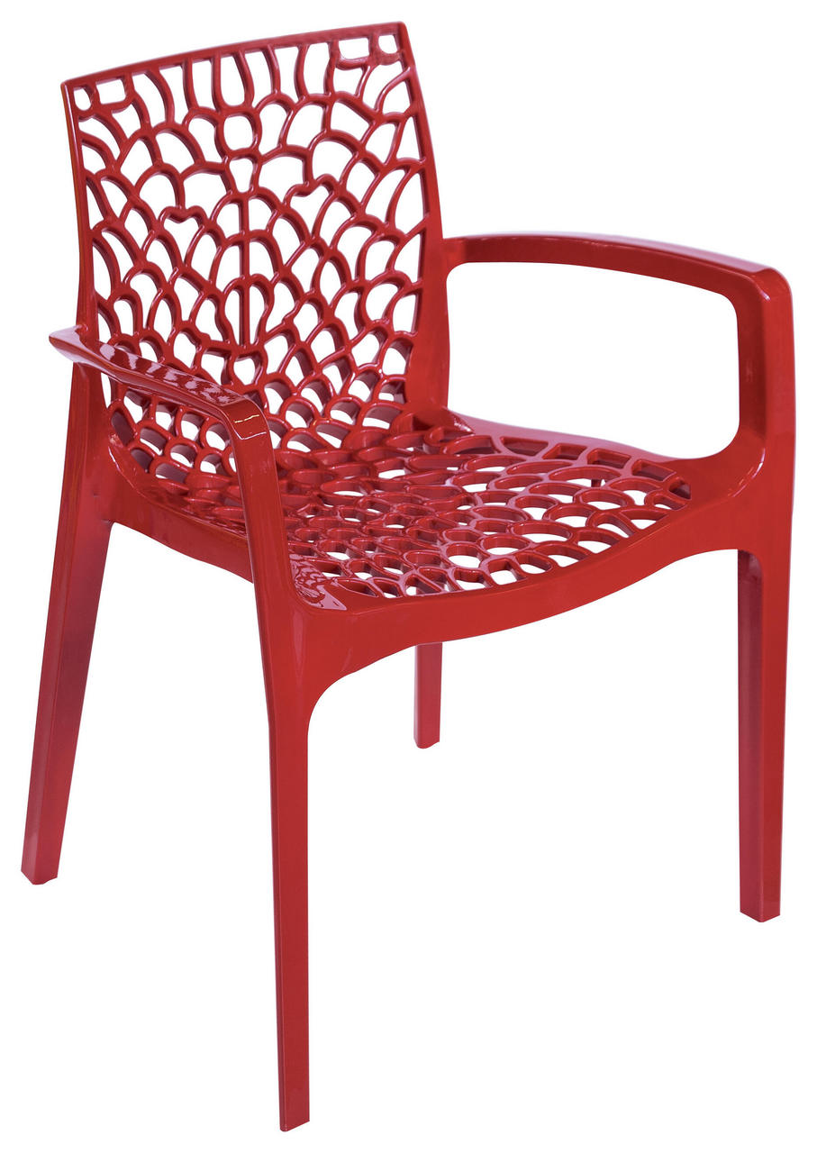 METRO PROFESSIONAL Fauteuil de terrasse Saphir rouge Grand Soleil