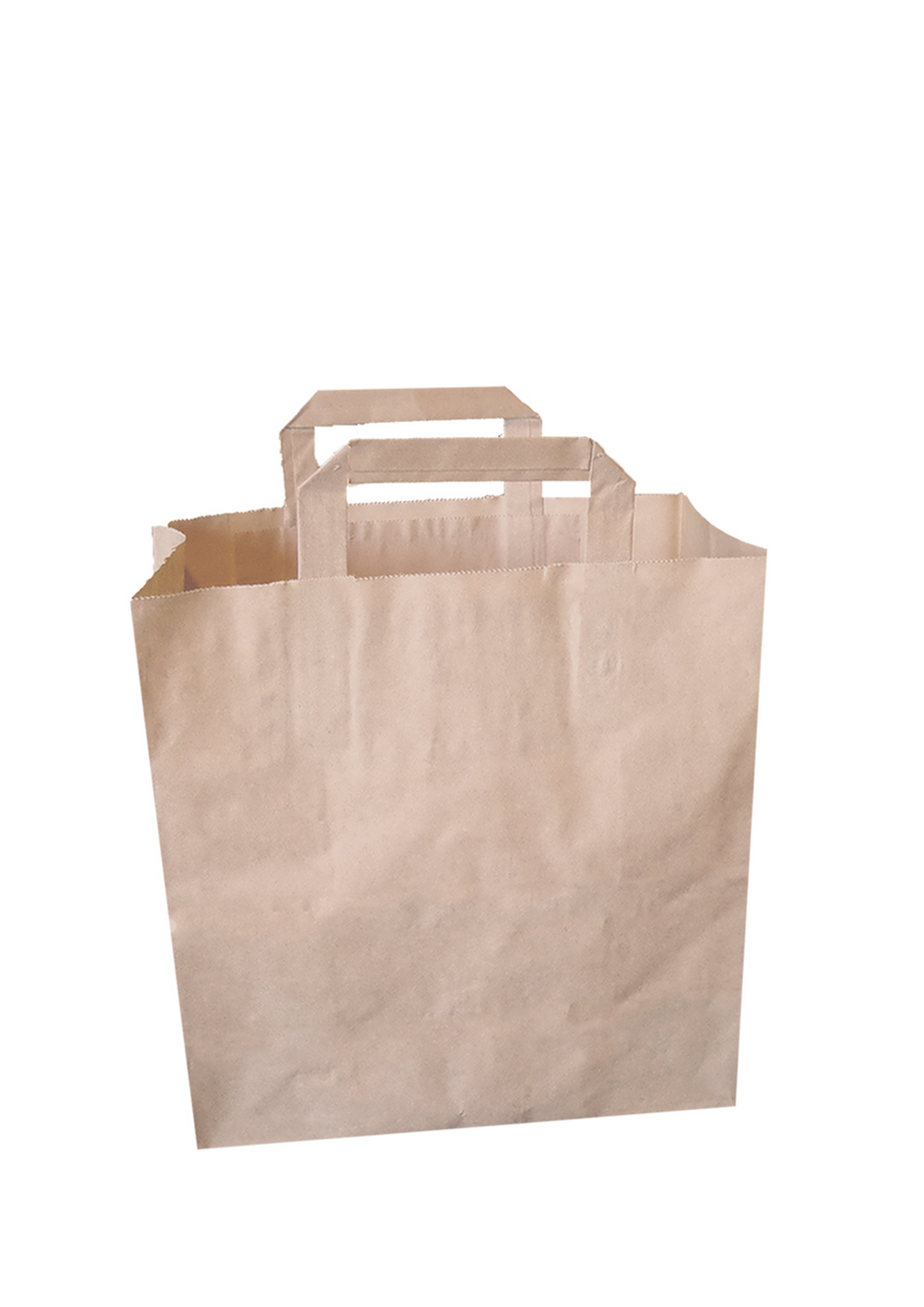 Sac en papier kraft poignée 25 x 17 x 25 cm x 50