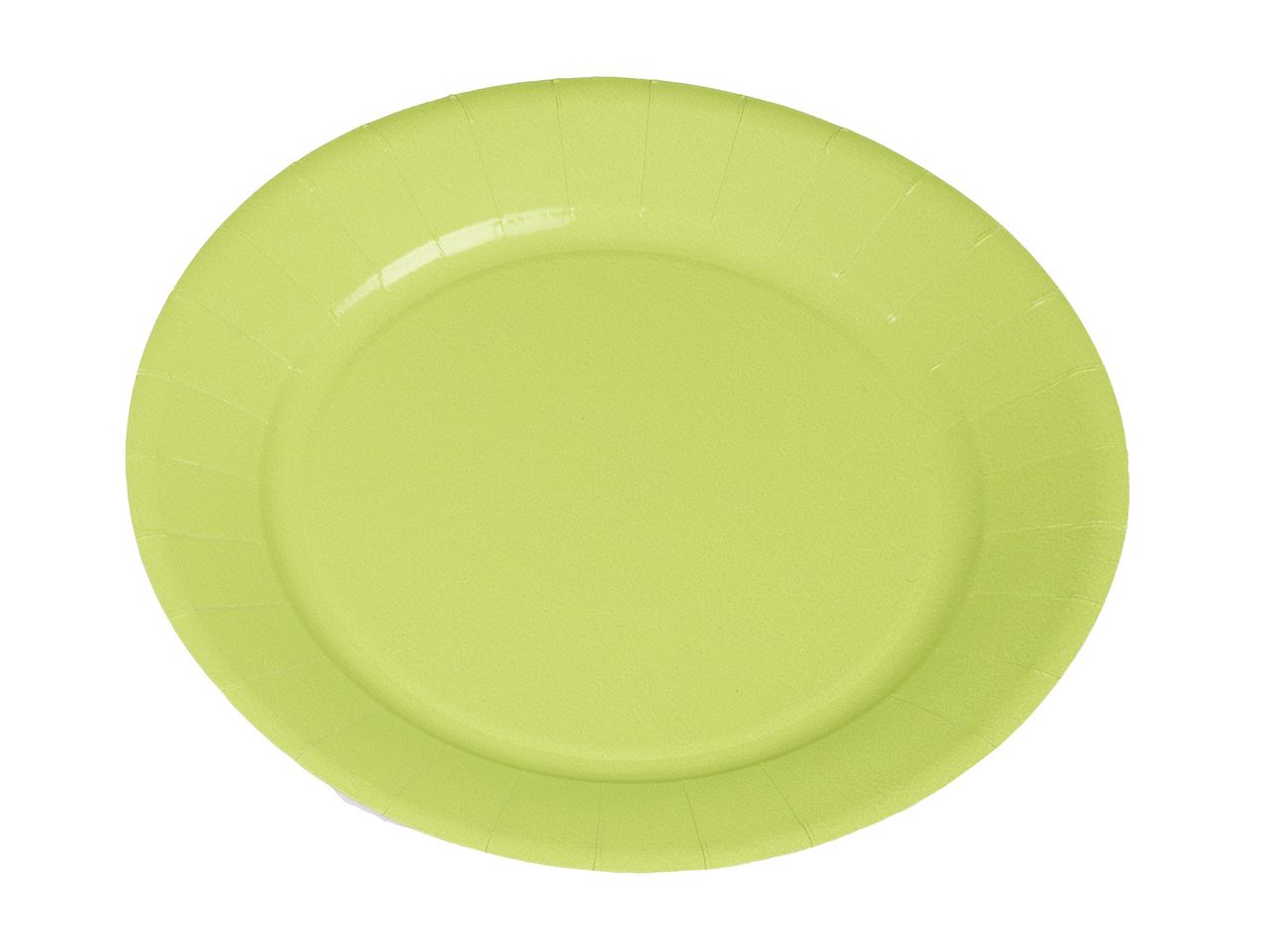 Assiette jetable en carton vert granny 23 cm (vendu par 100)