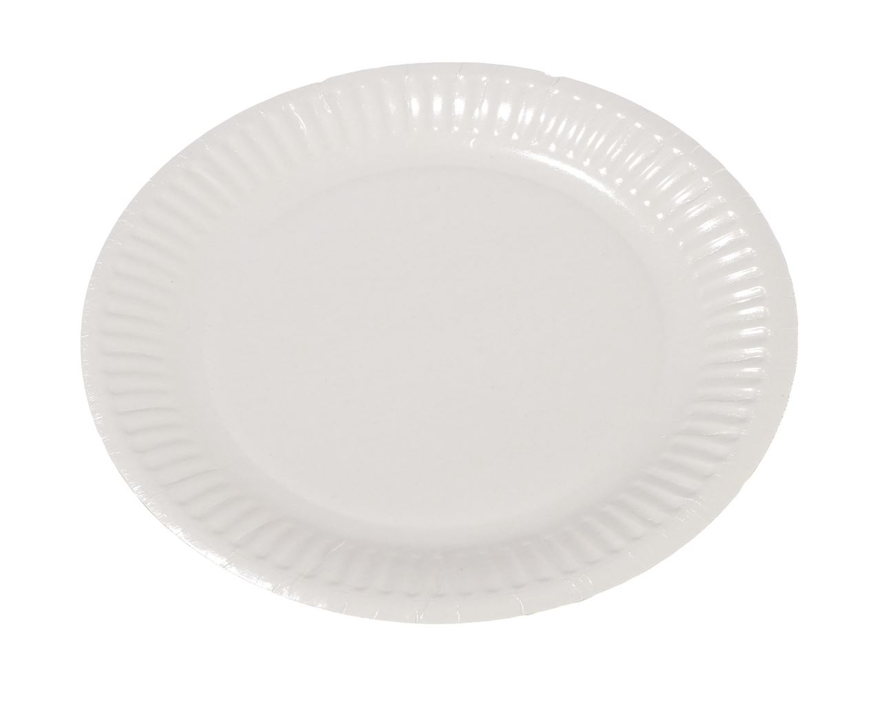 Assiette jetable en carton blanc 23 cm (vendu par 100)
