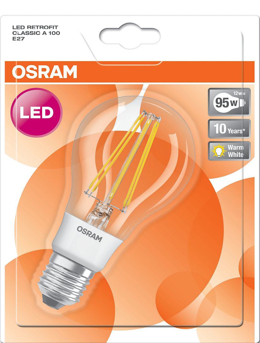 Ampoule Led filament retrofit 12/95 W E27 Osram