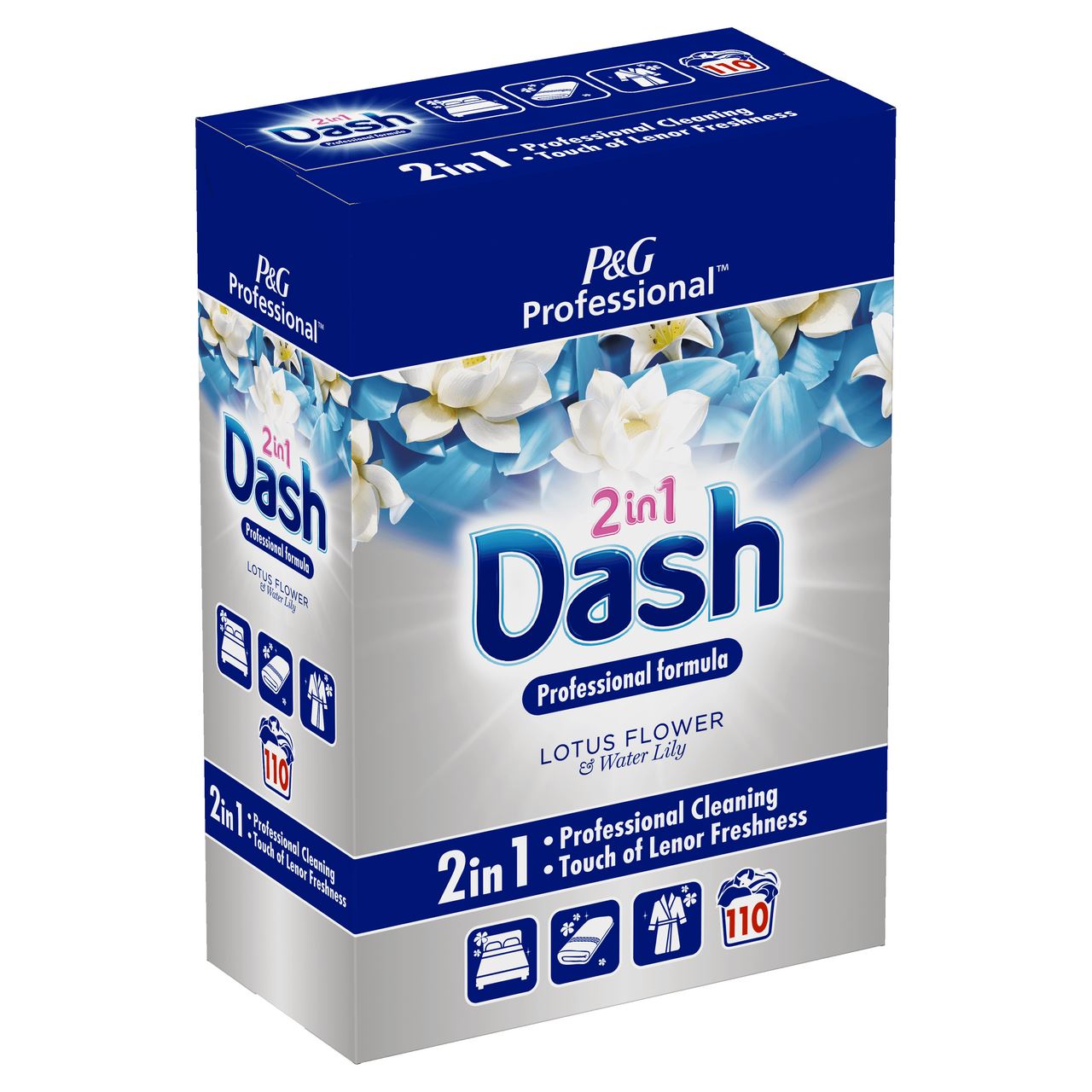 Lessive en poudre 2 en 1 110 doses Dash Professionnal