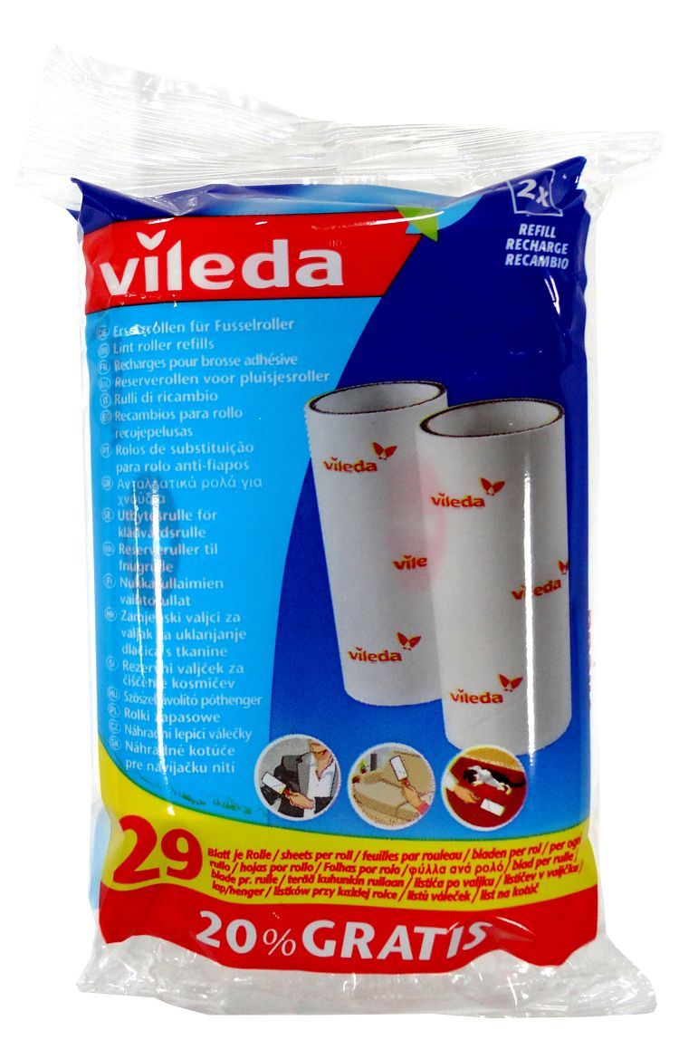Recharge brosse adhésive (vendu par 2) Vileda