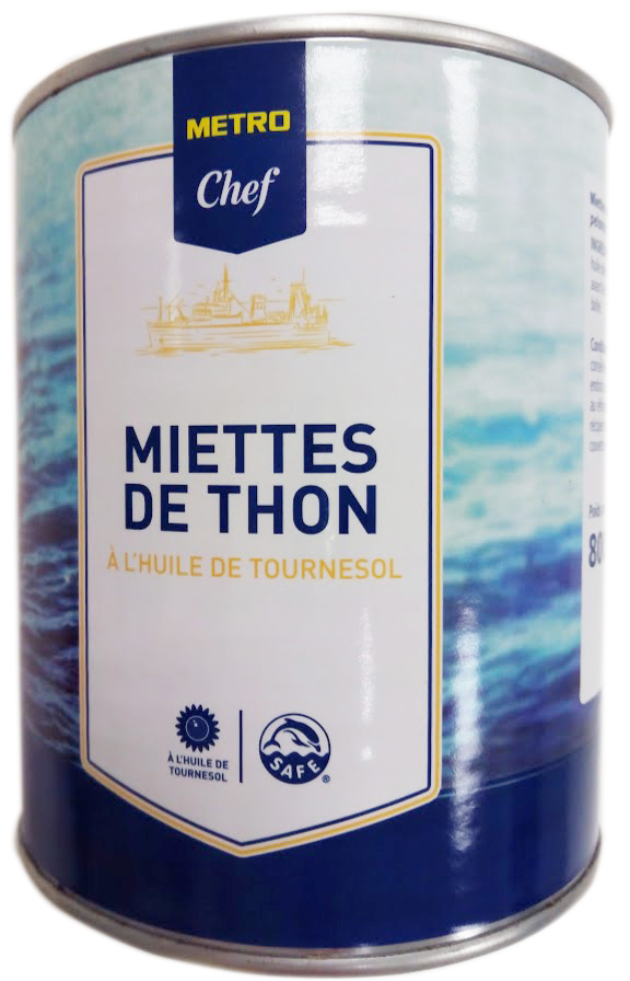 METRO Chef Miettes de thon boîte 4/4 soit 800 g