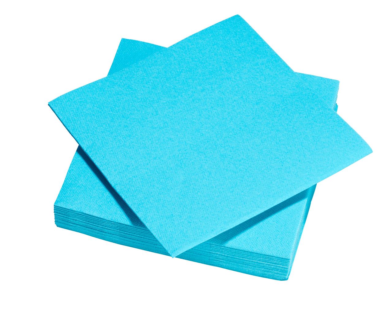 Serviette jetable double point turquoise H.38 x L.38 cm x 50 Le Nappage