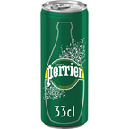 Perrier Eau minérale naturelle gazeuse 33 cl boîte slim