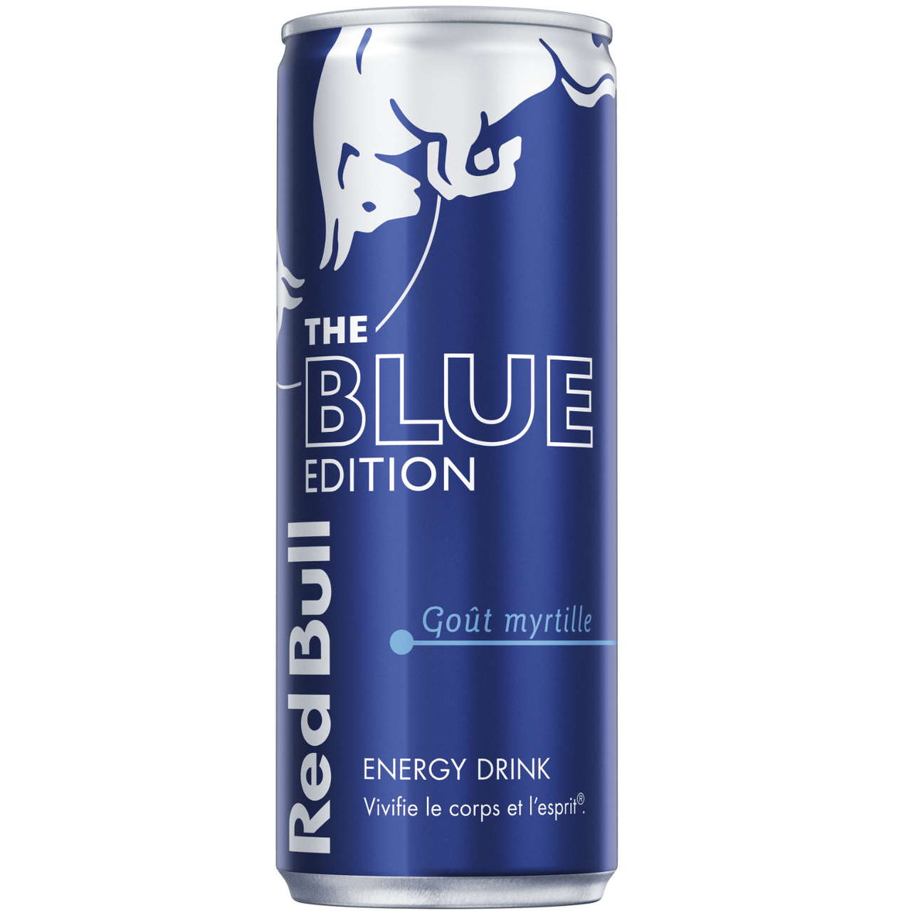 Red Bull Boisson énergisante Blue Edition goût myrtille boîte 25 cl