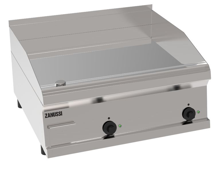 Plaque à snacker électrique lisse chrome top 700 mm Zanussi - 285750