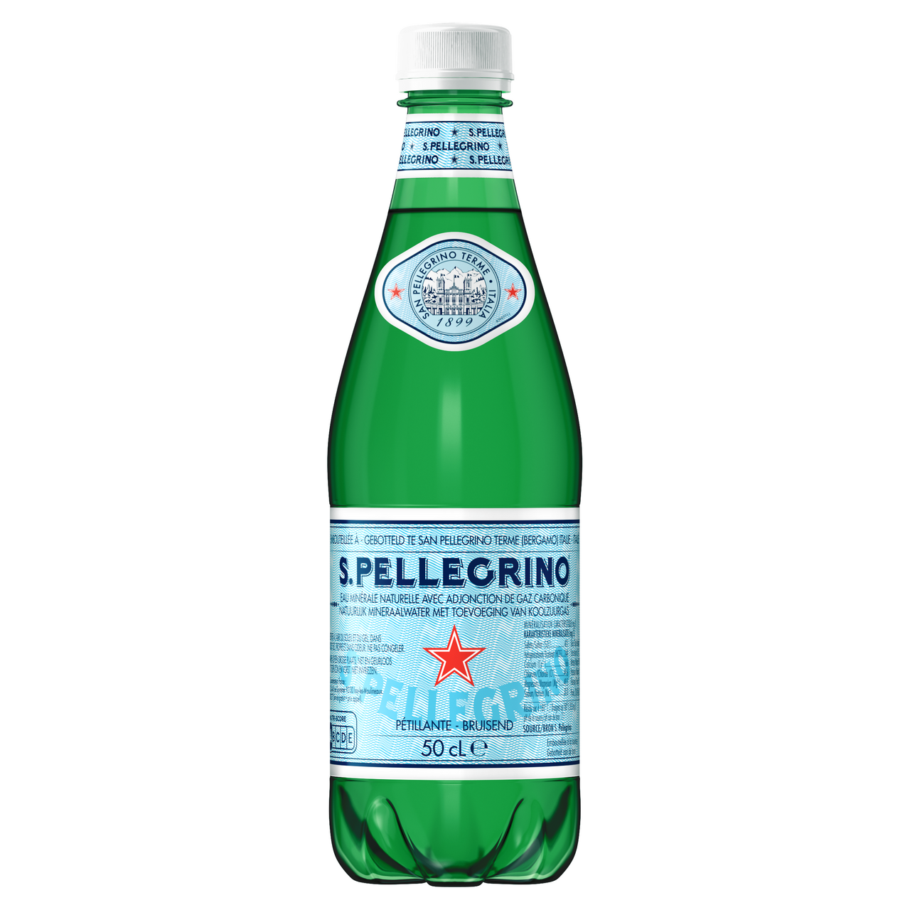 S.pellegrino Eau minérale naturelle gazeuse 50 cl PET