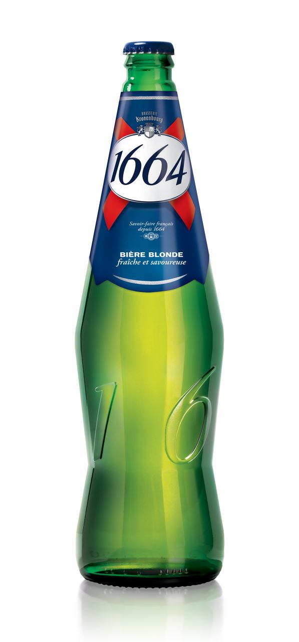 1664 Bière blonde 5.5% 75 cl verre perdu