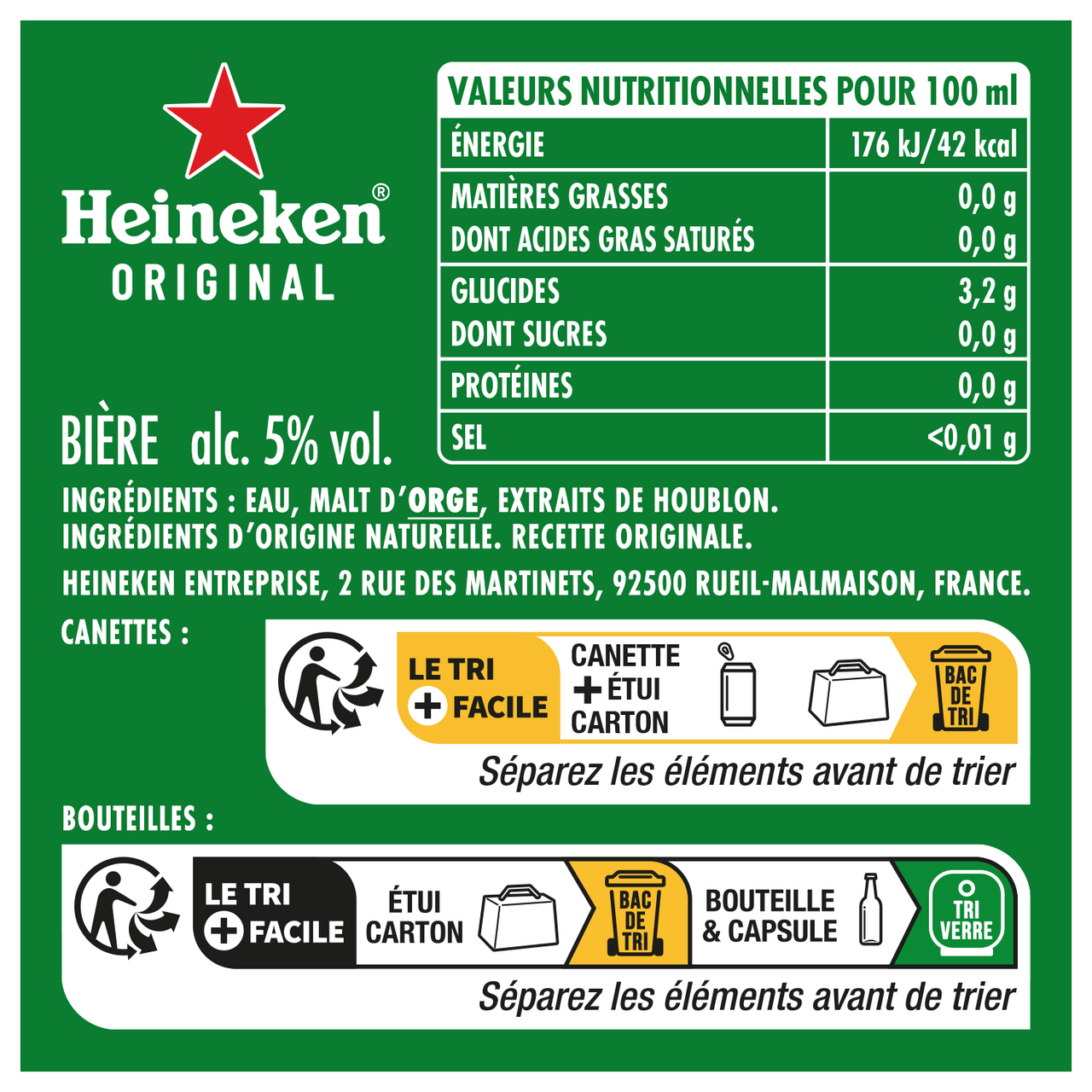 Heineken 20x25cl