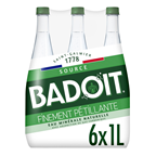 Badoit Eau minérale naturelle gazeuse 1 L PET