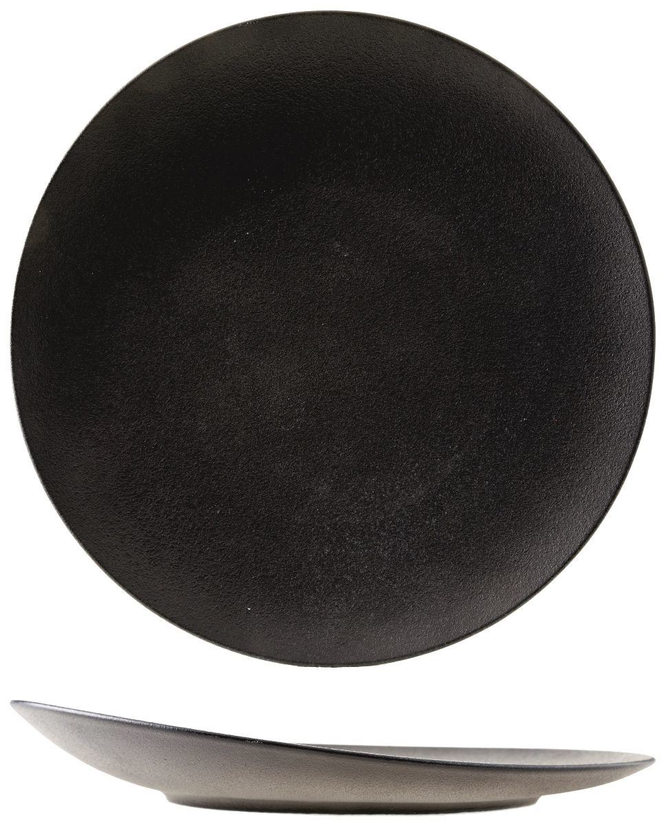 Assiette plate ronde Blackstone noir 27 cm Cosy for Pro