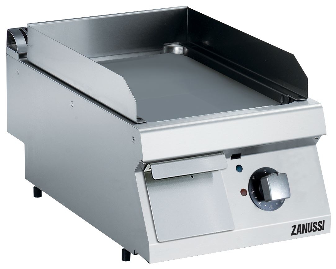 Plaque à snacker électrique lisse au chrome contrôle thermostatique top 400 mm Zanussi - 372193