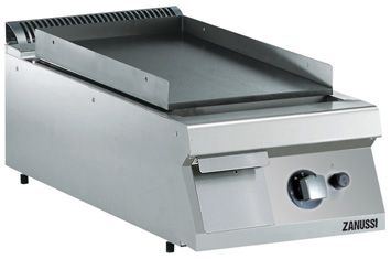 Plaque à snacker gaz lisse inclinée 400 mm Zanussi - 392056