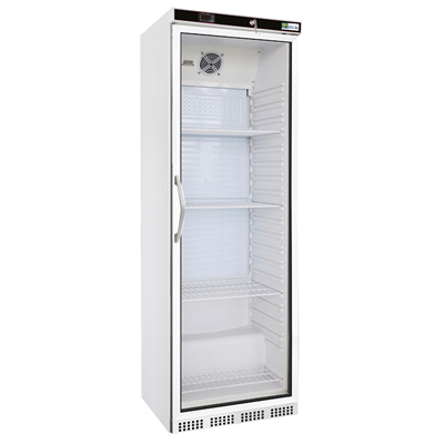 Armoire Refrigeree Positive Laquee Blanche Porte Vitree 400 L A C L A40bpv Metro