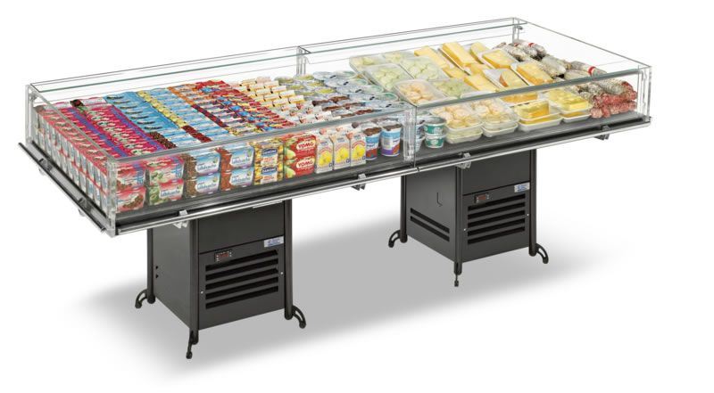 Bac libre service positif 168 L vitrage droit inclinable IARP - STYLIX LS